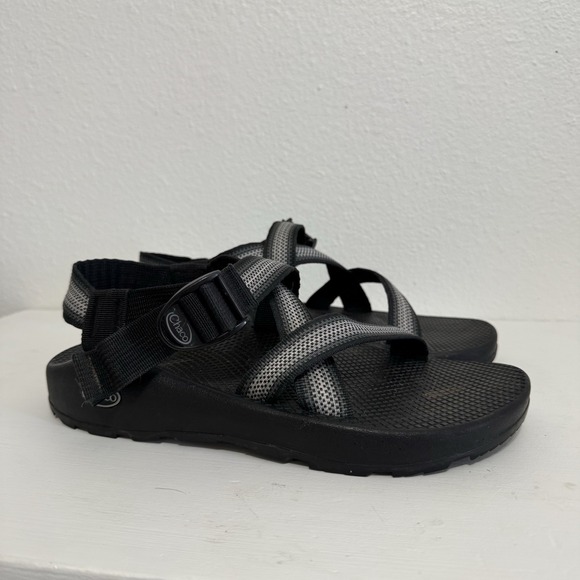 Chaco Black and Gray Z1 Strap Sandals Mens Size 9 Wide Outdoor Hiking - Picture 6 of 10
